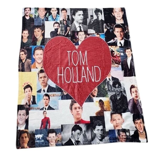 Tom Holland Photo Collage Throw Blanket Multicolor Fleece Cozy - Picture 2 of 3